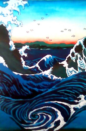 Maľba Japonské drevorezy